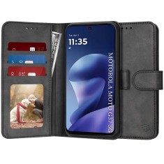 Husa 360 Motorola Moto G37 Asteroid GSM Diary Book, negru