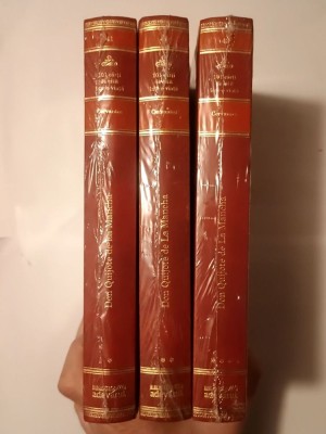 Miguel de Cervantes - Don Quijote de La Mancha (3 vol.; Biblioteca Adevărul, &amp;icirc;n țiplă) foto