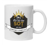 Cana alba personalizata &quot;Cel mai bun Sot&quot;, INOVATIX&reg;. 330ml, Oem