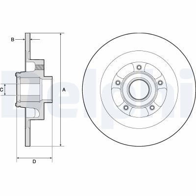 DELPHI BG9134RS Disc frana foto