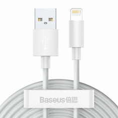 Cablu Baseus Superior Wisdom 1.5m, alb foto