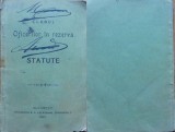 Clubul Ofiterilor in rezerva ; Statute, 1905