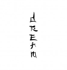 Sticker decorativ Text Japonez Dream, Negru, 85 cm, 3498ST foto