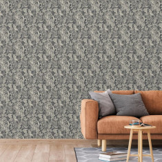 DUTCH WALLCOVERINGS Tapet „Mae”, negru și bej