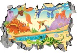 Sticker decorativ, Lumea Dinozaurilor, Portocaliu, 86 cm, 8477ST-4