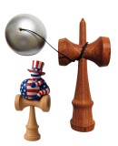 Cumpara ieftin Kendama din lemn natural, Bila lemn + Sticker Waterproof USA pentru telefon, 167KD