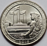 25 cents / quarter 2019 USA, Northern Mariana, American Memorial, unc, litera P, America de Nord