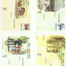 ROMANIA 1998 / 1999 - lot 7 carti postale CP - Posta Romana de ieri si de azi