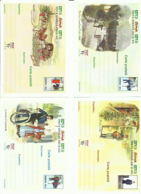 ROMANIA 1998 / 1999 - lot 7 carti postale CP - Posta Romana de ieri si de azi foto