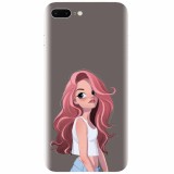 Husa silicon pentru Apple Iphone 7 Plus, Cute Girl