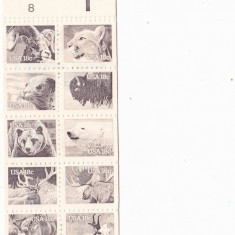 USA CARNET - 1981- Fauna - Serie de 10 timbre nestampilate MNH