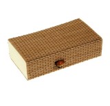 Cutie depozitare decorativa, bambus, 15x8x4 cm, maro, Oem