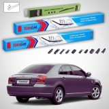 Cumpara ieftin Ștergătoare Toyota Avensis T25 Liftback Plastic 2003-2008 | Set Față și Spate Flat Premium &ndash; TeamCar&reg;