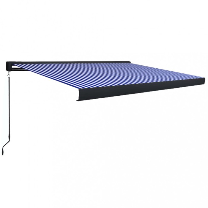 Copertina manuala tip caseta, albastru si alb, 350 x 250 cm