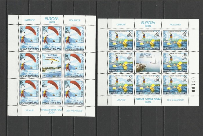 SERBIA MUNTENEGRU 2004 EUROPA CEPT VISIT