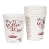 Set Pahare Carton, Model &quot;It&#039;s Coffee Time&quot;, Capacitate 240 ml, 30 Bucăți, Oem