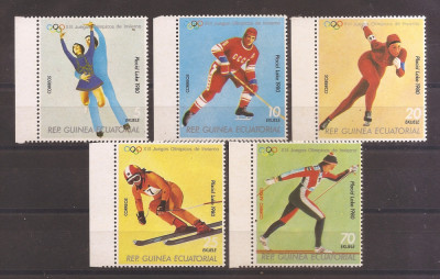 Guineea Ecuatoriala 1978 - Jocurile Olimpice de iarnă - Lake Placid &amp;#039;80, MNH foto
