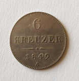 Austria - 6 Kreuzer 1849 A - Argint
