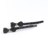 Set 2 agrafe de par cu fundita neagra