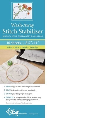 Wash Away Stitch Stabilizer: Simplify Your Embroidery &amp; Quilting: Print, Stick, Stitch &amp; Dissolve