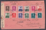 ROMANIA 1940/1942 REGELE MIHAI I UZUALE/PLIC RECOMANDAT CIRCULAT PRIN AVION ROMANIA-GERMANIA 1942 STAMPILA CENZURA