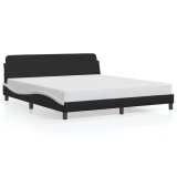 Cumpara ieftin Cadru de pat Dover negru si alb 180x200cm piele artificiala