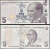 !!! TURCIA - 5 LIRE L.1970 2009 (2021) - P 222 f - UNC / SERIA F