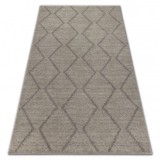 Covor Soft 8036 Caro etnic crem si maro deschis, 120x170 cm