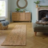 Cumpara ieftin Covor traversa Sarita Jute Boucle Natural Verde 60X300 cm, Flair Rugs