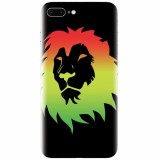 Husa silicon pentru Apple Iphone 8 Plus, Rasta Color Lion