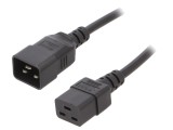 Cablu Alimentare 3m IEC C19 Mamă la IEC C20 Tată 16A Negru