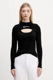 Karl Lagerfeld Jeans pulover culoarea negru, light, cu turtleneck, A4W18013