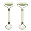 Set 2 aparate pentru masaj facial, Piatra de jad, 14x5x5cm, Alb