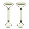 Set 2 aparate pentru masaj facial, Piatra de jad, 14x5x5cm, Alb