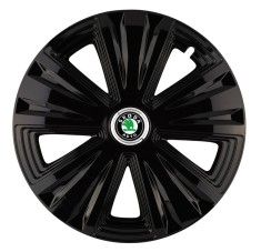 Set 4 capace roti Glory negru R14 pentru gama auto Skoda