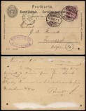 Switzerland 1895 Uprated postcard stationery Winterthur to Jemappes DB.135