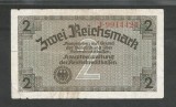 GERMANIA NAZISTA 2 MARCI REICHSMARK 1940 [33] P- 137a , 7 cifre , Litera J