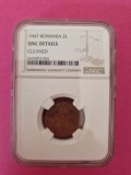 Moneda gradata NGC - 2 lei 1947 - UNC DETAILS
