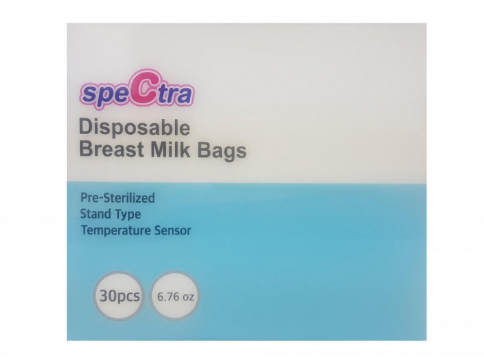 Spectra - Pungi stocare lapte matern cu fermoar (30 buc.)