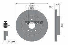 TEXTAR 92187303 PRO Disc frana foto