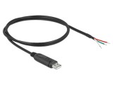 Cablu USB 2.0 DELOCK 1m Negru USB A Aurit 26AWG Cod 62930
