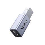 ADAPTOR USB Ugreen, &quot;US382&quot; USB Type-C(M) la USB-B(T), viteza max 480Mb/s, aluminiu, gri &quot;20120&quot; (timbru verde 0.18 lei) - 6957303821204