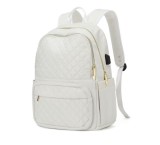 Cumpara ieftin Rucsac dama, Textil, Rezistent la apa, 44x32x14cm, Alb - RESIGILAT
