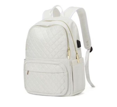 Rucsac dama, Textil, Rezistent la apa, 44x32x14cm, Alb - RESIGILAT foto