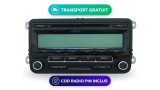 Radio CD MP3 VW RCD 310 5M0035186AA Golf 6 Polo 6R + Cod PIN Deblocare Decodare + Transport Gratuit