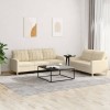VidaXL Set de canapele cu perne, 2 piese, crem, textil 3201308