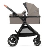 Carucior Kinderkraft ESME 3 in 1 SAND BEIGE - Multifunctional, Travel System, cu Scoica Auto Inclusa si Accesorii