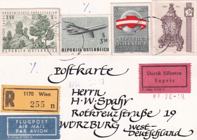 FILATELIE TEMATICA - PLIC AUSTRIA TEMATICA AVION AVIOANE FLORA COPAC foto