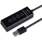 HUB extern SPACER, porturi USB: USB 3.0 x 4, conectare prin USB3.0, cablu 15cm lungime