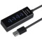 HUB extern SPACER, porturi USB: USB 3.0 x 4, conectare prin USB3.0, cablu 15cm lungime